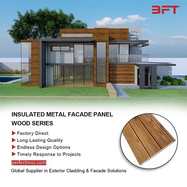 wood grain metal siding